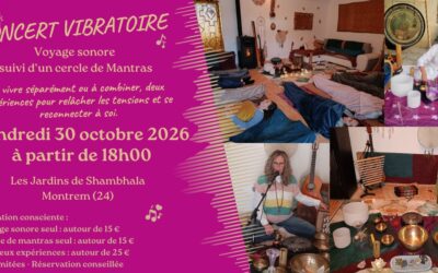 Concert vibratoire : voyage sonore et cercle de mantras